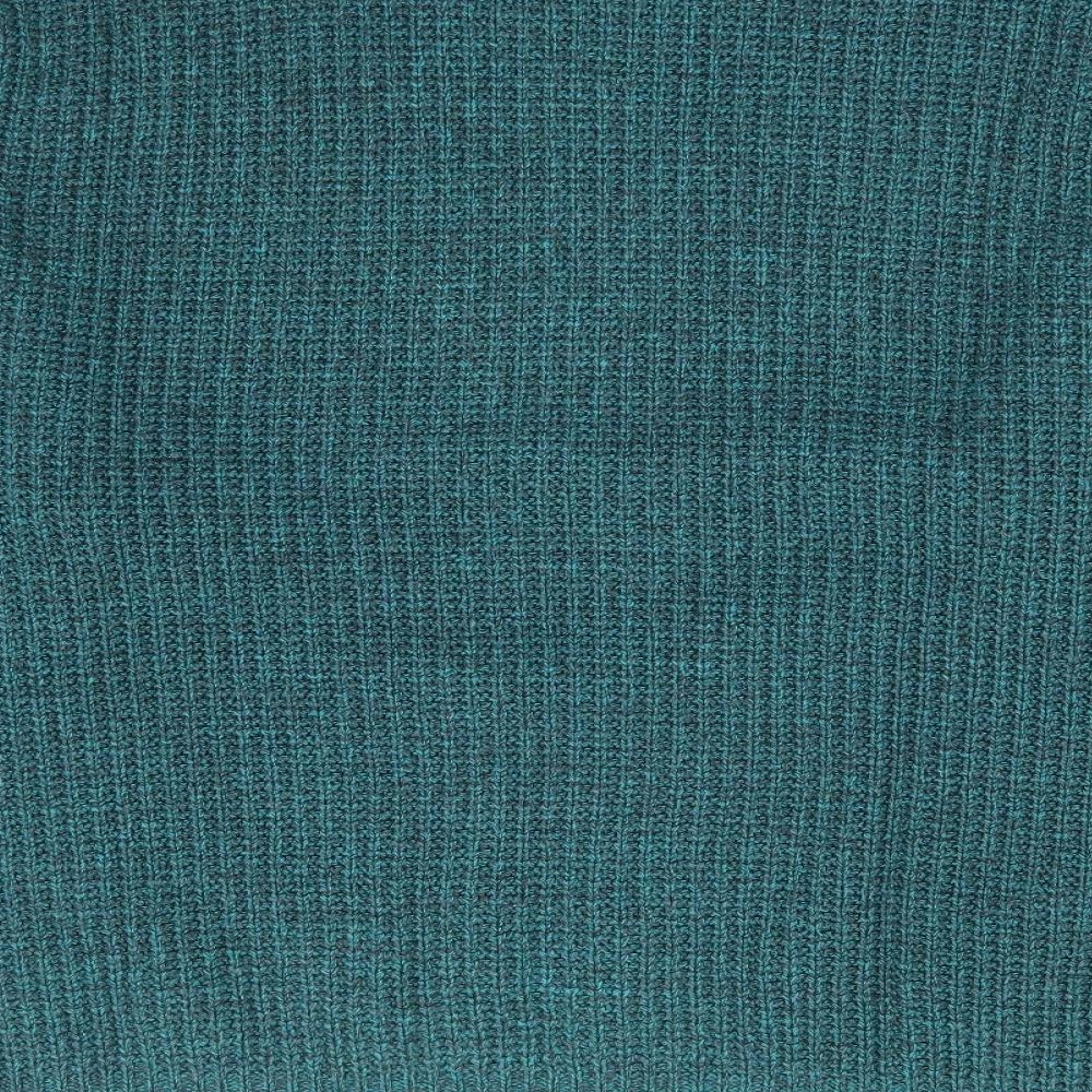 Happiness Womens Green Round Neck Acrylic Pullover Jumper Size M - Batwing