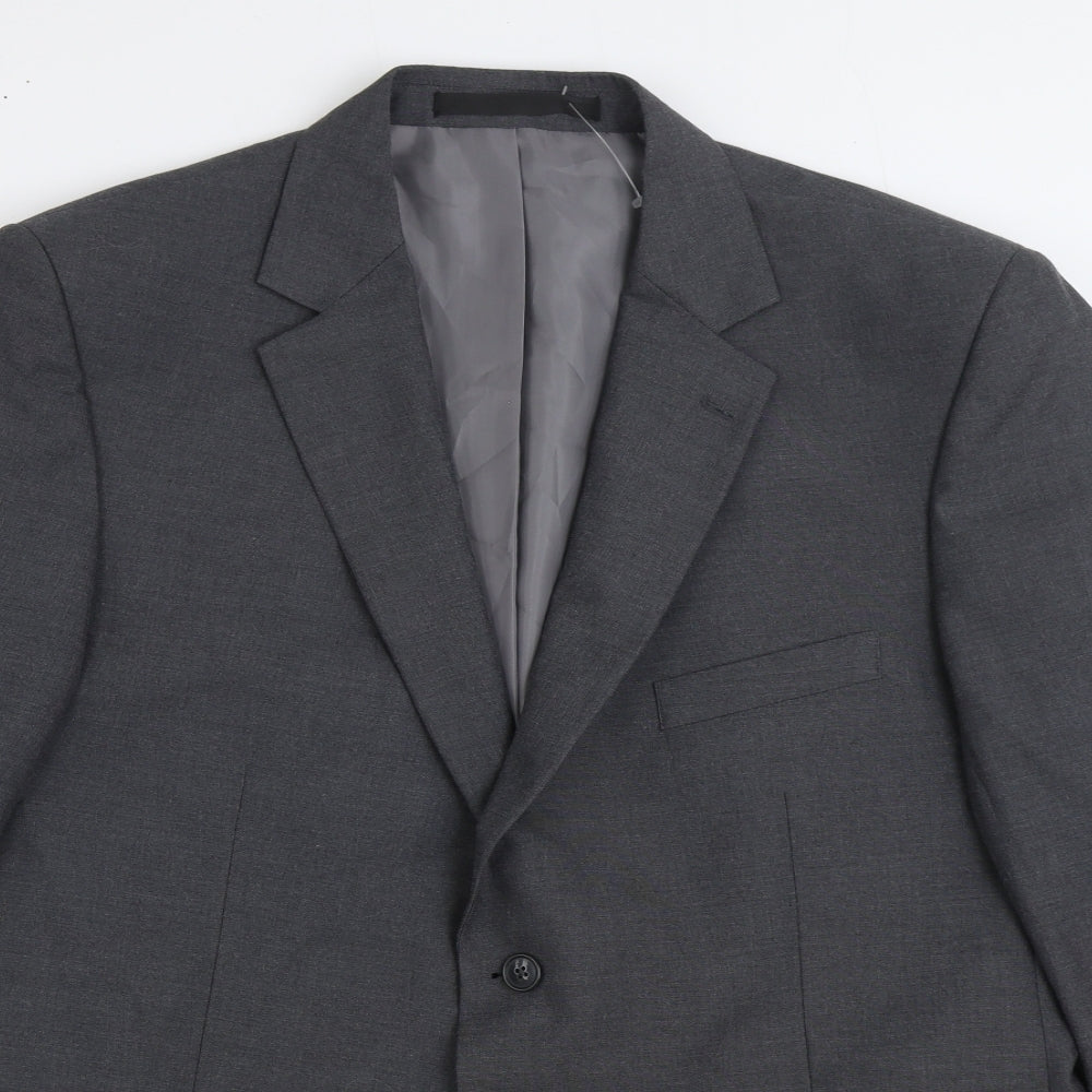Marks and Spencer Mens Grey Polyester Jacket Suit Jacket Size 44