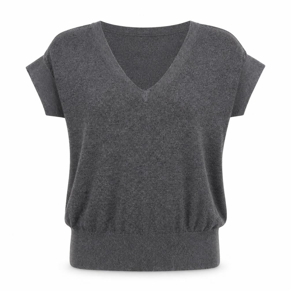 Debenhams Womens Grey V-Neck Viscose Pullover Jumper Size 16