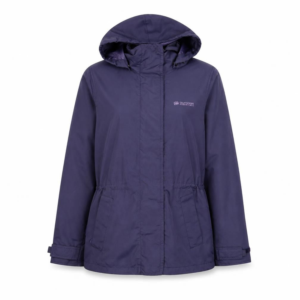 Outdoor Essentials Womens Blue Rain Coat Coat Size 8 Zip