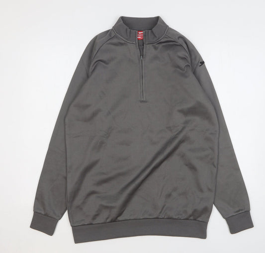 Slazenger Mens Grey Polyester Pullover Sweatshirt Size M