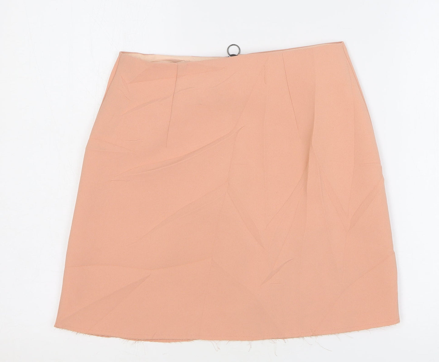 Topshop Womens Pink Polyester Mini Skirt Size 8 Zip
