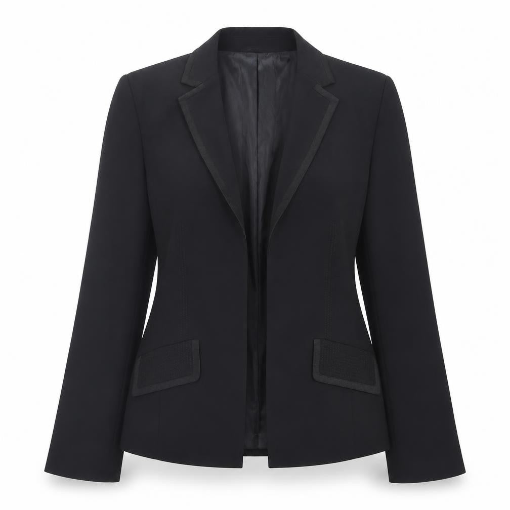 Next Womens Black Jacket Blazer Size 12 Hook & Eye