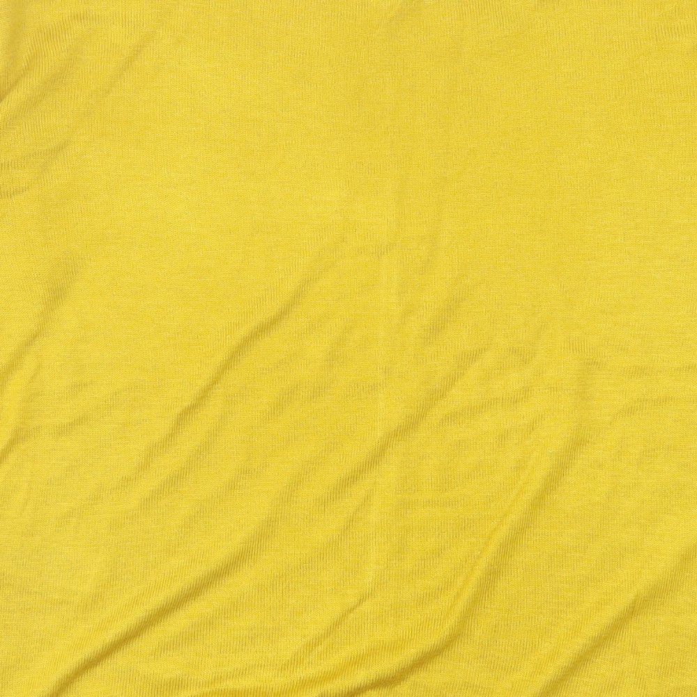 Marks and Spencer Womens Yellow Crew Neck Acrylic Pullover Jumper Size S