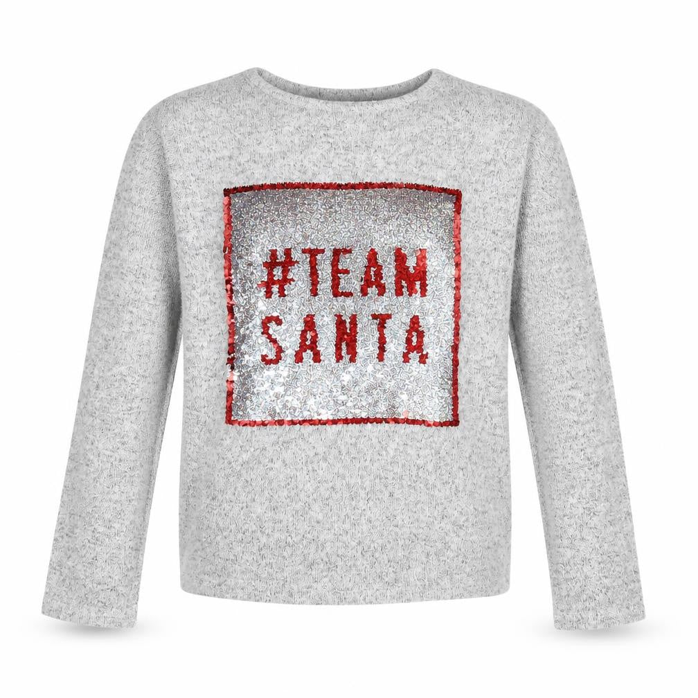 Primark Girls Grey Polyester Jersey T-Shirt Size 12-13 Years Round Neck Pullover - #teamsanta