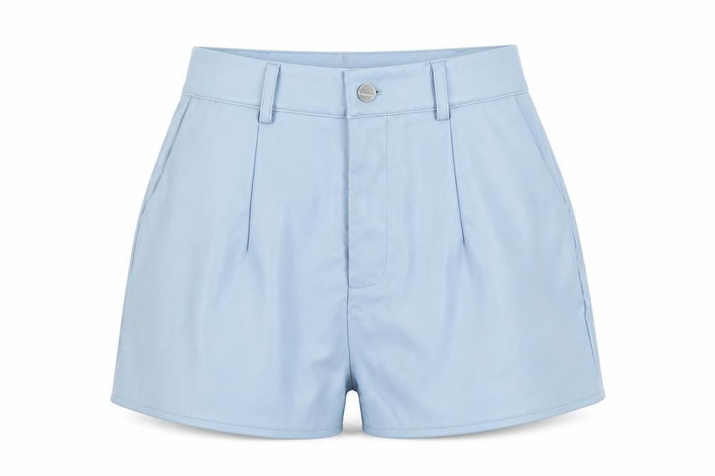 Missguided Womens Blue Polyester Mom Shorts Size 8 L3 in Regular Button