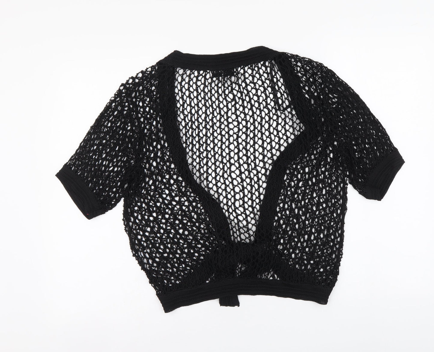 Just Elegance Womens Black Viscose Basic Blouse Size M V-Neck - Beachwear