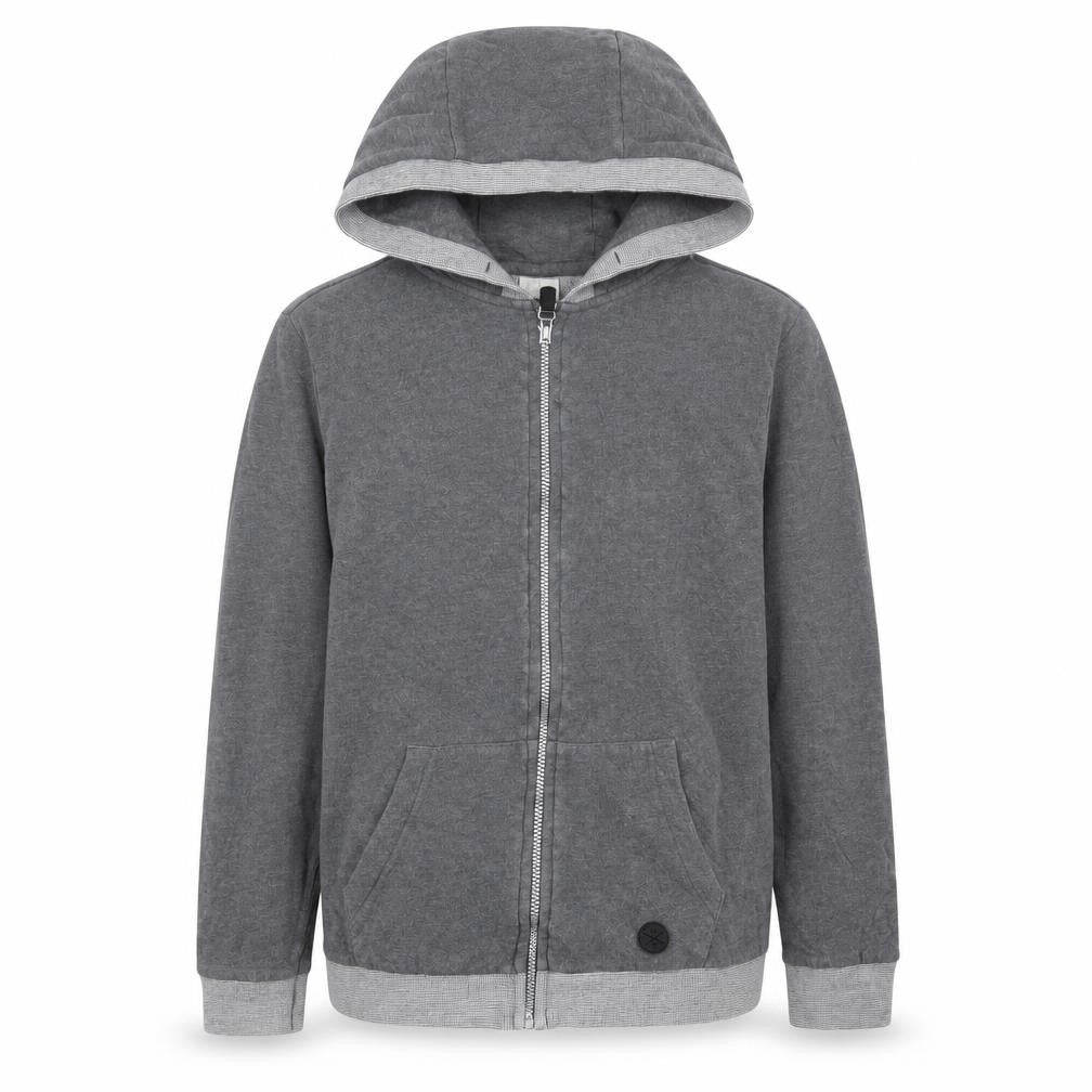 F&F Boys Grey Cotton Full Zip Hoodie Size 12-13 Years Zip