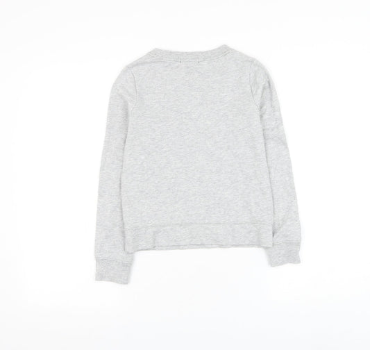 Gap Girls Grey Cotton Pullover Sweatshirt Size 8-9 Years Pullover
