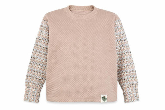 Preworn Womens Pink Geometric Polyester Pullover Sweatshirt Size L Pullover
