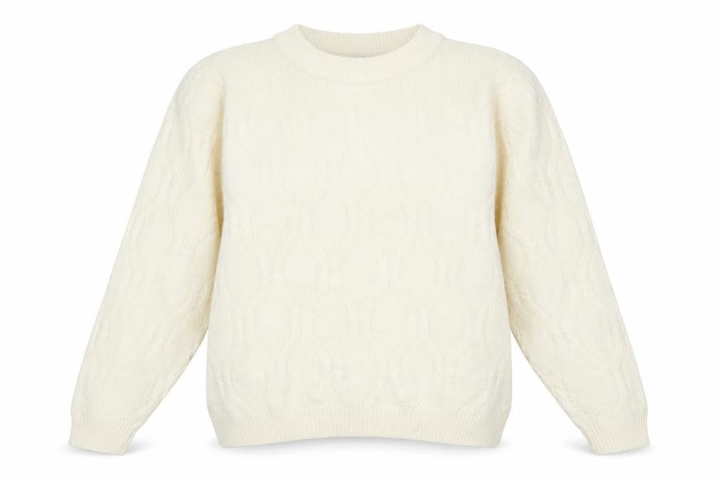 Damart Womens Yellow Crew Neck Acrylic Pullover Jumper Size 14