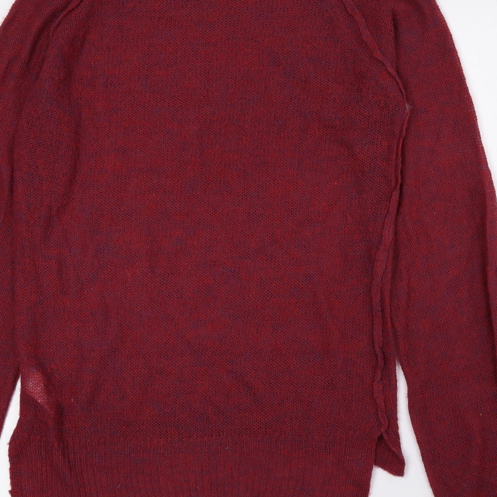 NEXT Womens Pink Crew Neck Acrylic Pullover Jumper Size 6