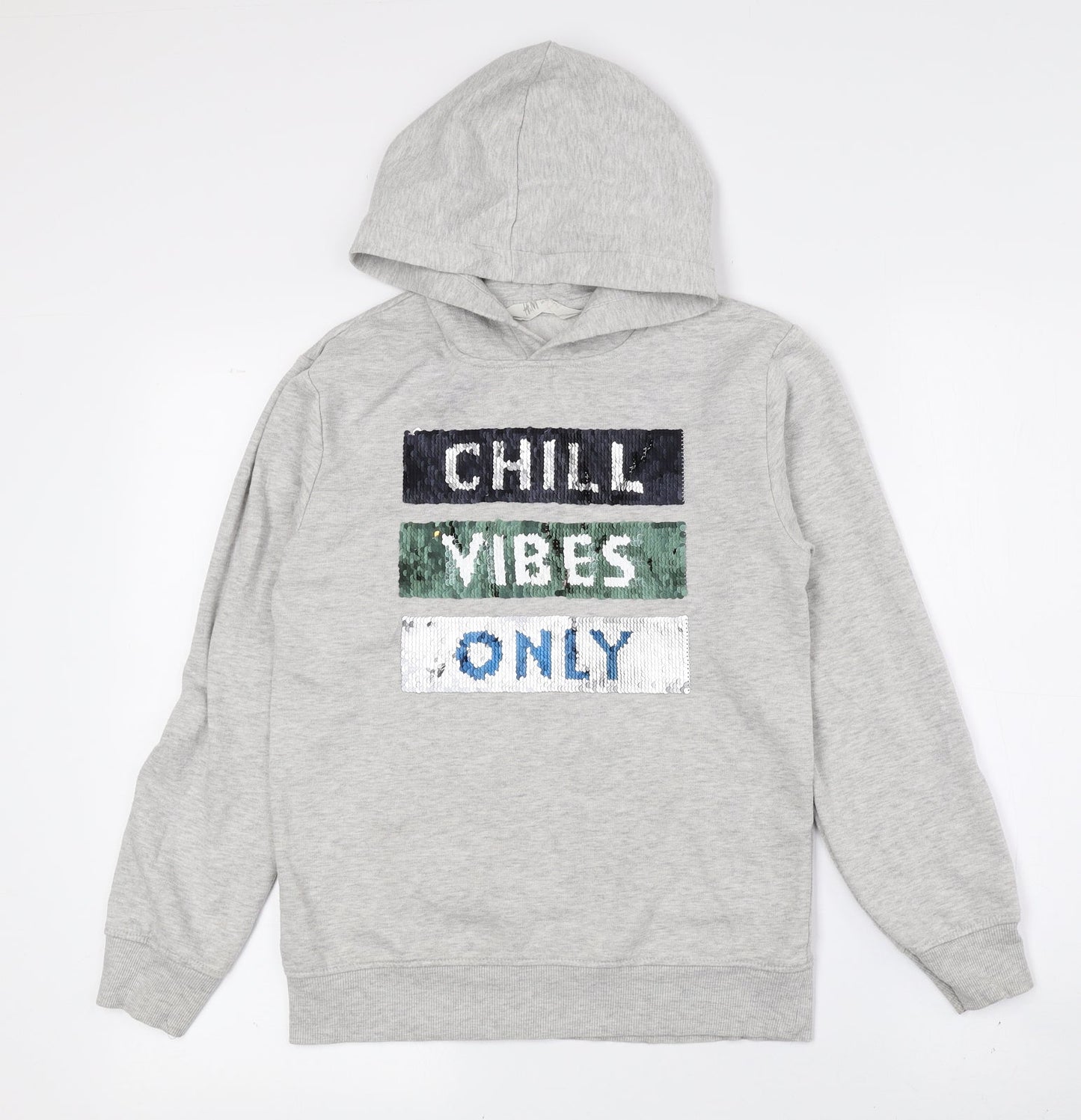 H&M Girls Multicoloured Polyester Pullover Hoodie Size 11-12 Years