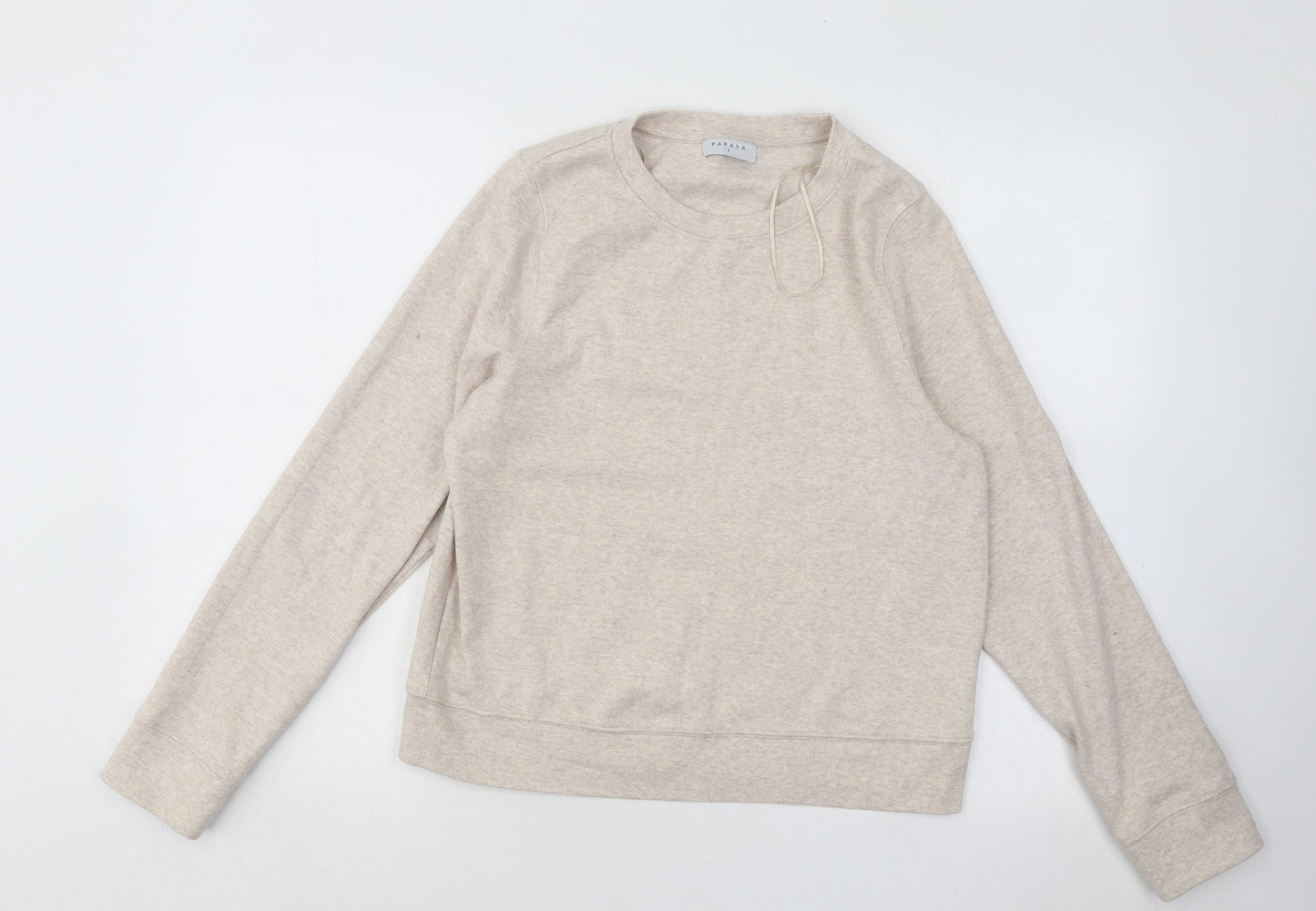 Papaya Womens Pink Cotton Pullover Sweatshirt Size S Pullover