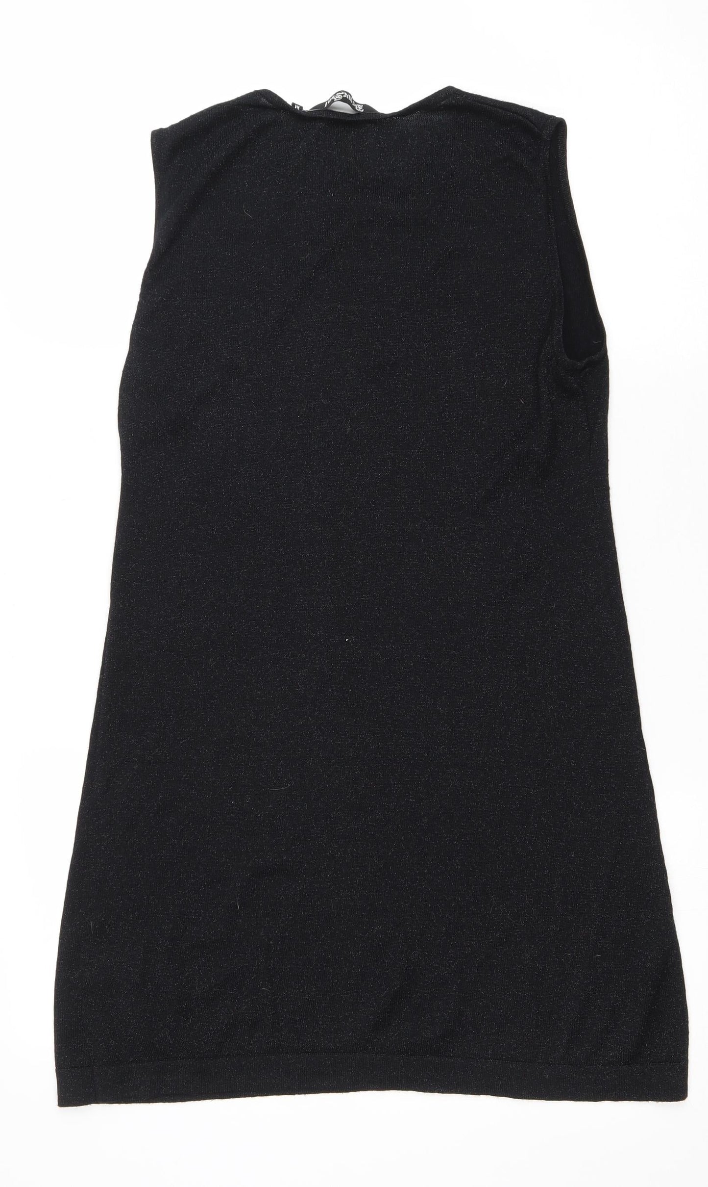 Brave Soul Womens Black Viscose Shift Size M Scoop Neck Pullover