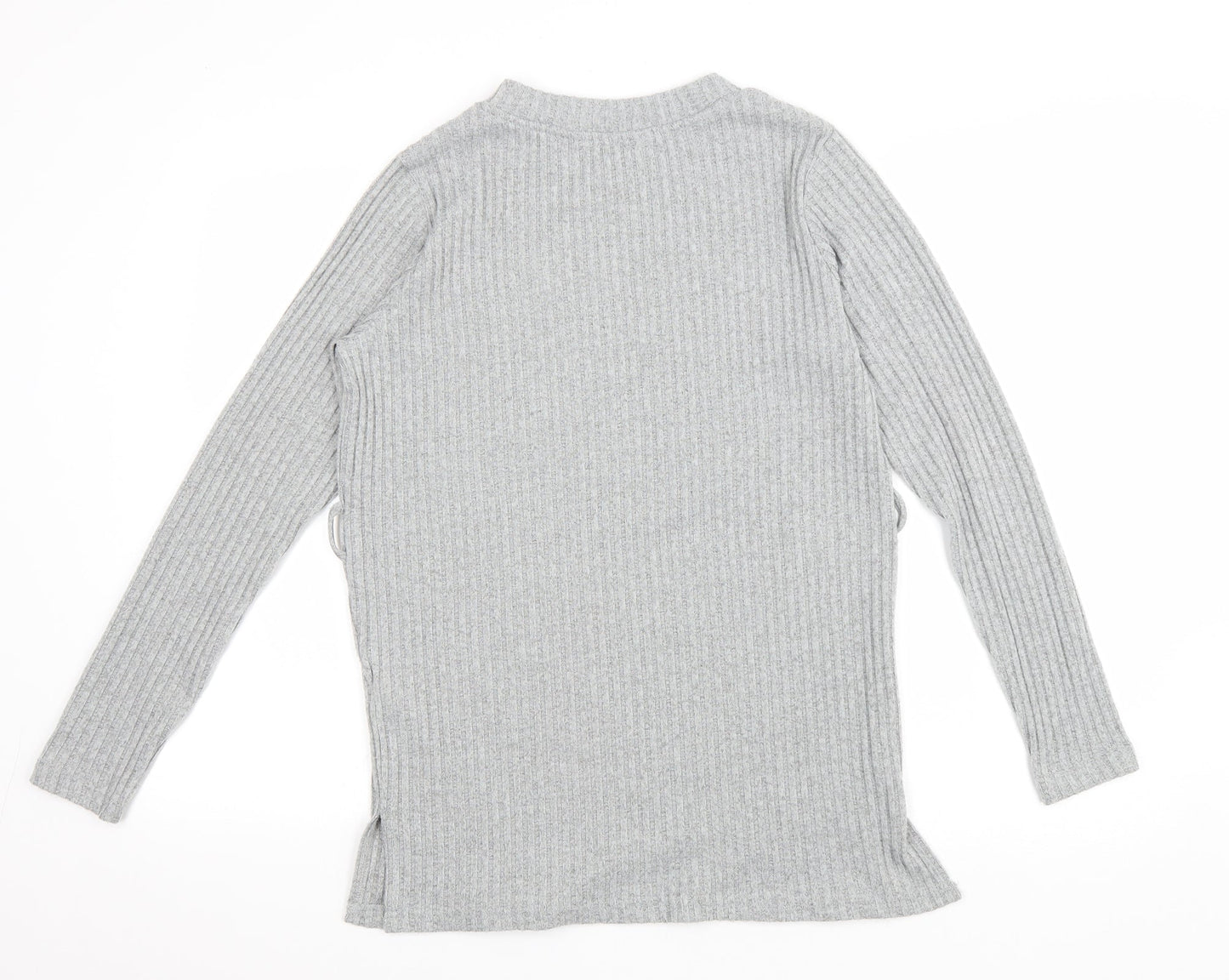 Dorothy Perkins Womens Grey Round Neck Polyester Pullover Jumper Size 6