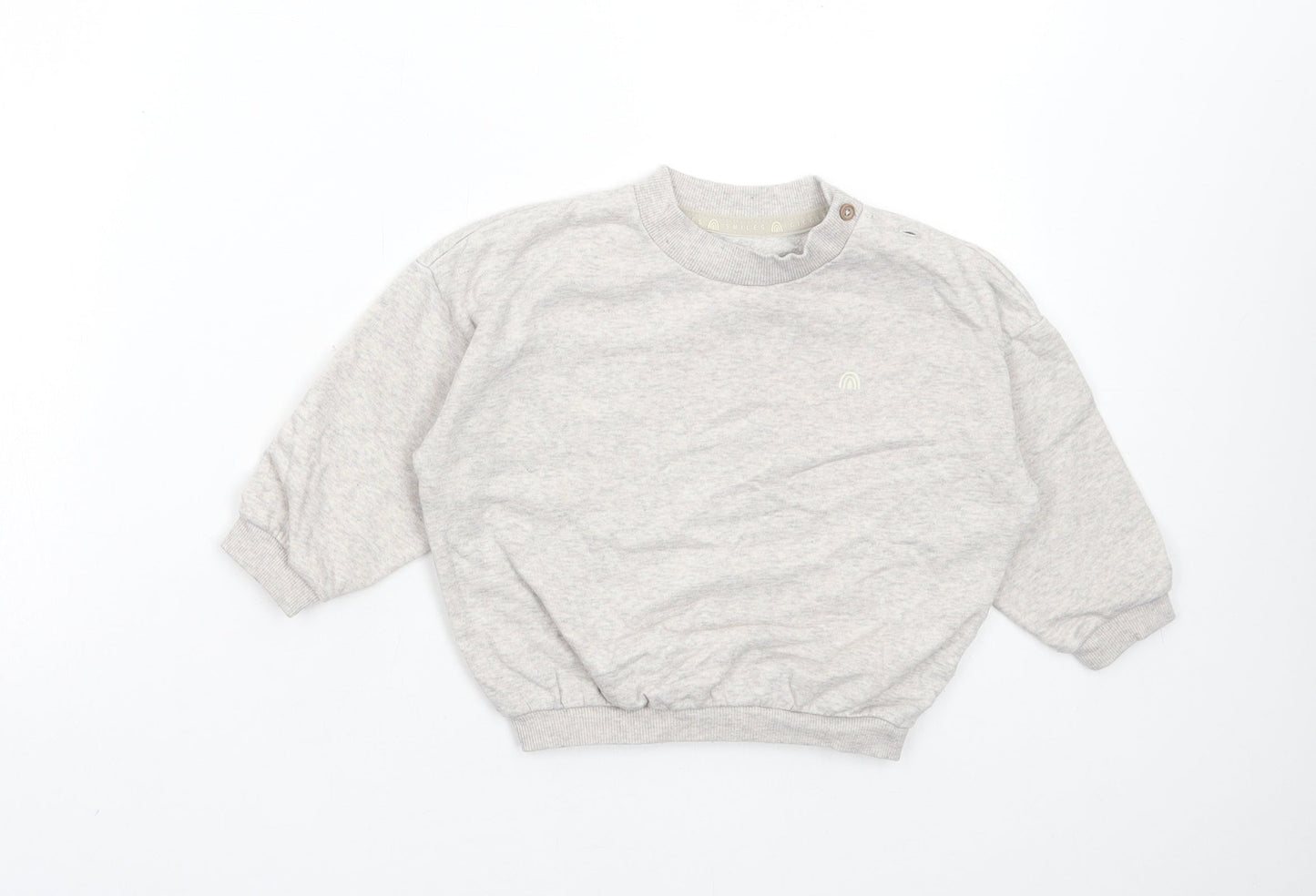 George Baby Grey Cotton Pullover Jumper Size 12-18 Months Pullover - Rainbow