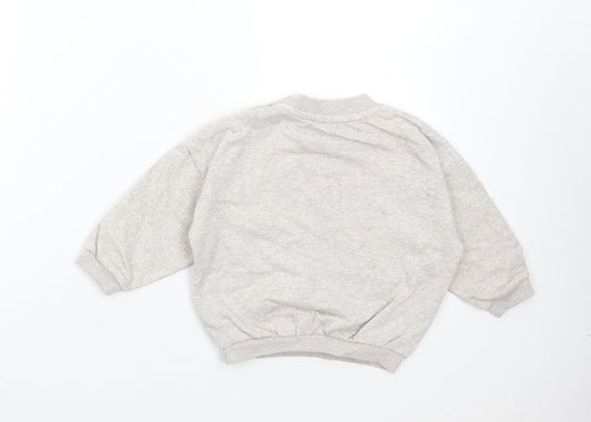 George Baby Grey Cotton Pullover Jumper Size 12-18 Months Pullover - Rainbow