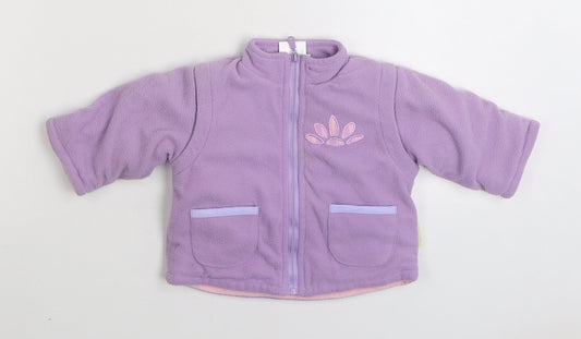 Celebrity Baby Girls Purple Jacket Size 3-6 Months Zip