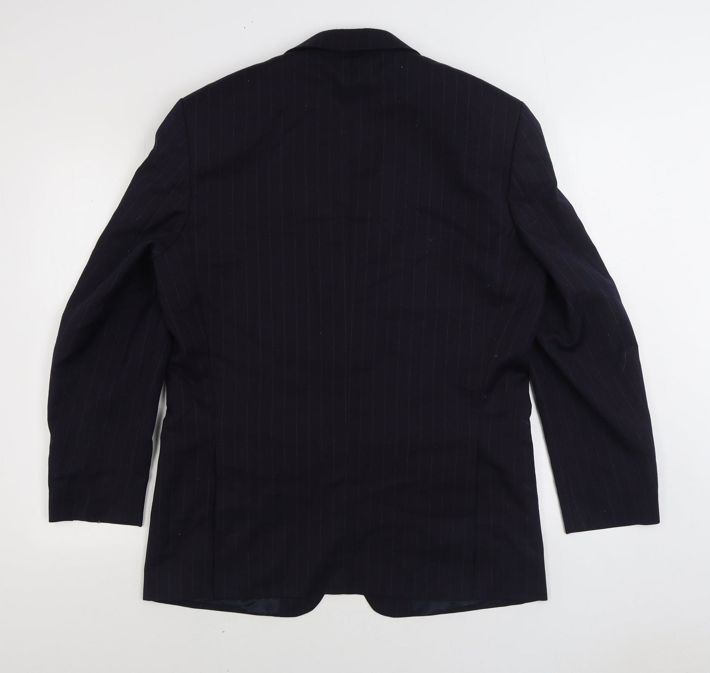 Mr. Harry Mens Blue Striped Wool Jacket Suit Jacket Size 40
