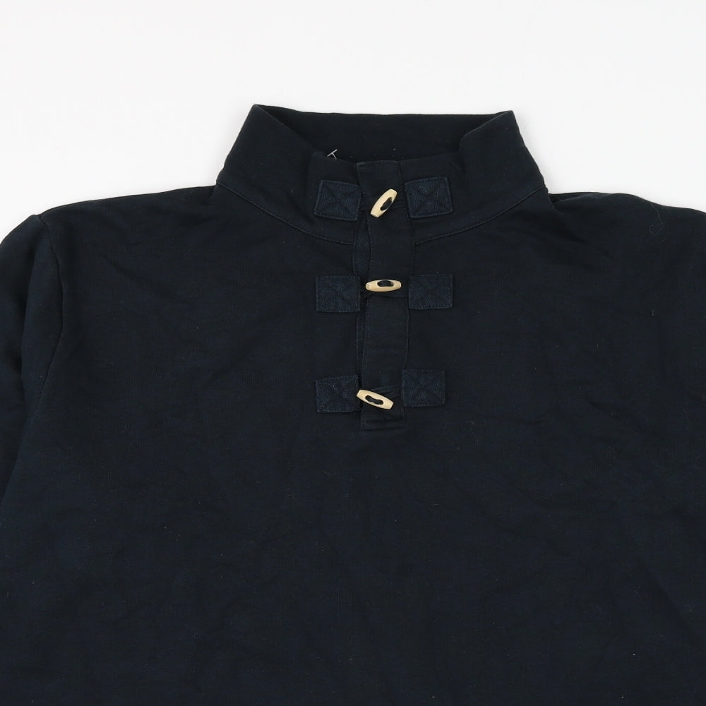 Preworn Mens Blue Cotton Henley Sweatshirt Size L