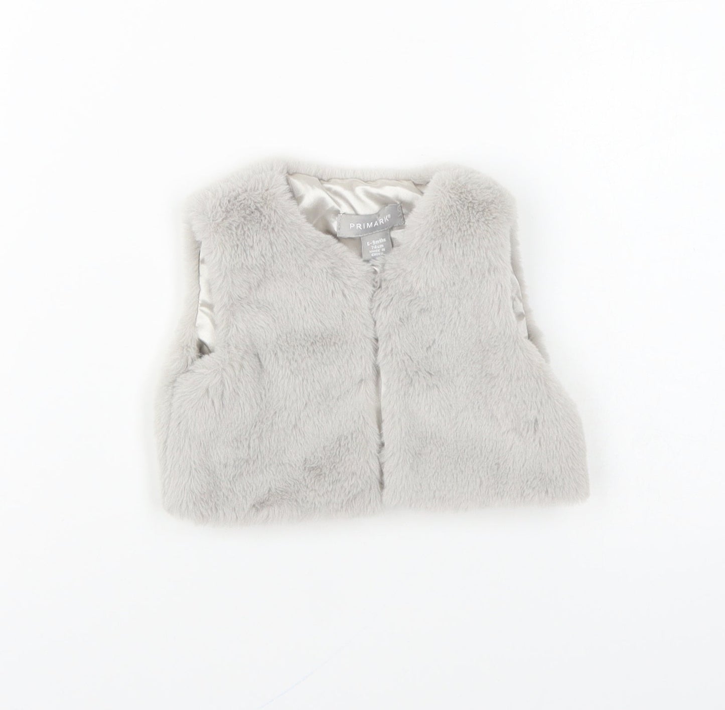 Primark Girls Grey Gilet Jacket Size 6-9 Months Button