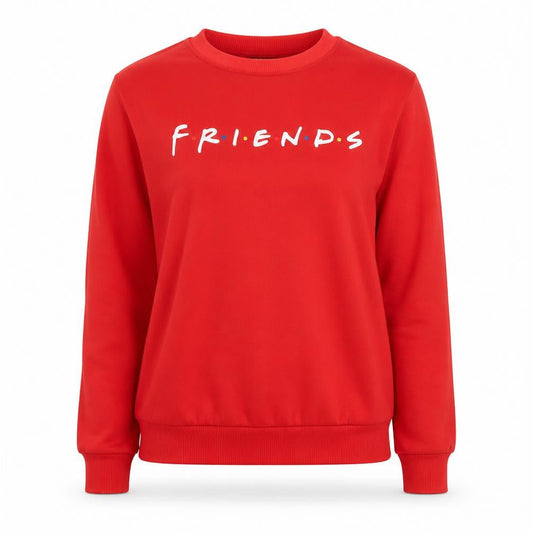 Preworn Womens Red Polyester Pullover Sweatshirt Size S Pullover - Friends