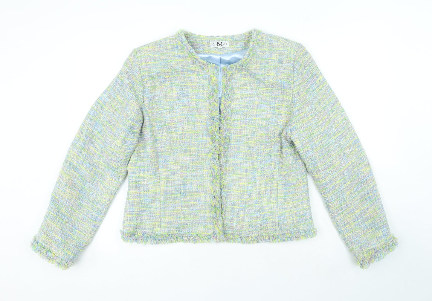 C.M.D Womens Multicoloured Check Acrylic Suit Jacket Size 18