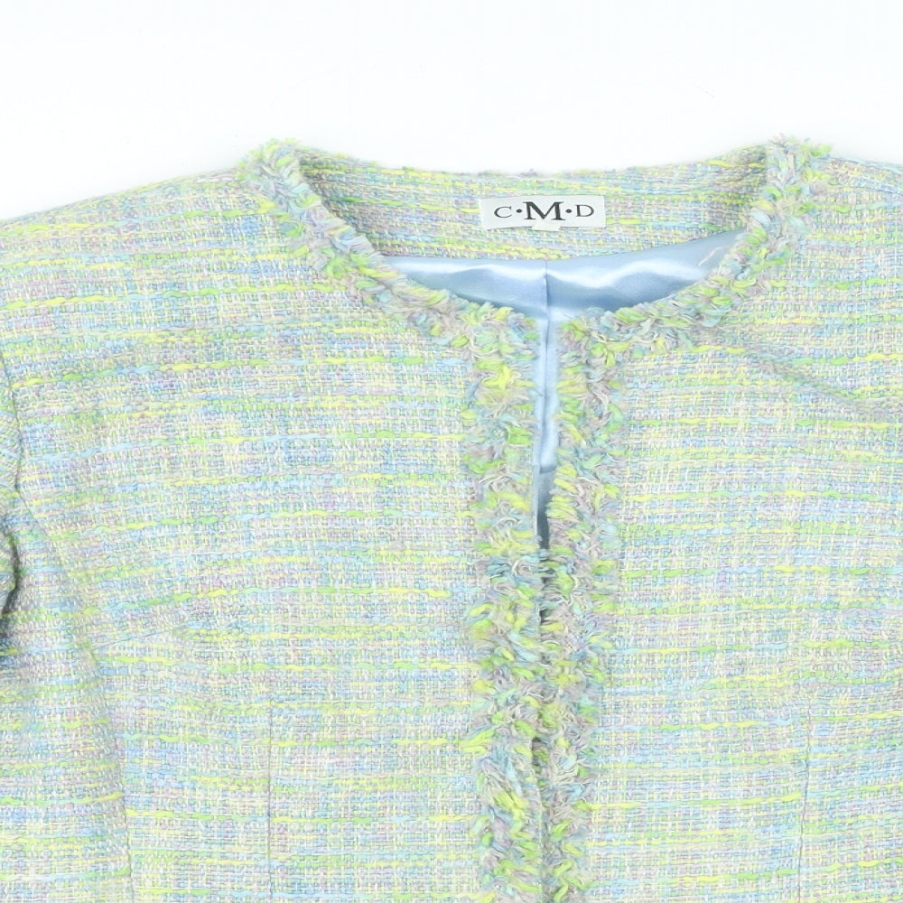 C.M.D Womens Multicoloured Check Acrylic Suit Jacket Size 18