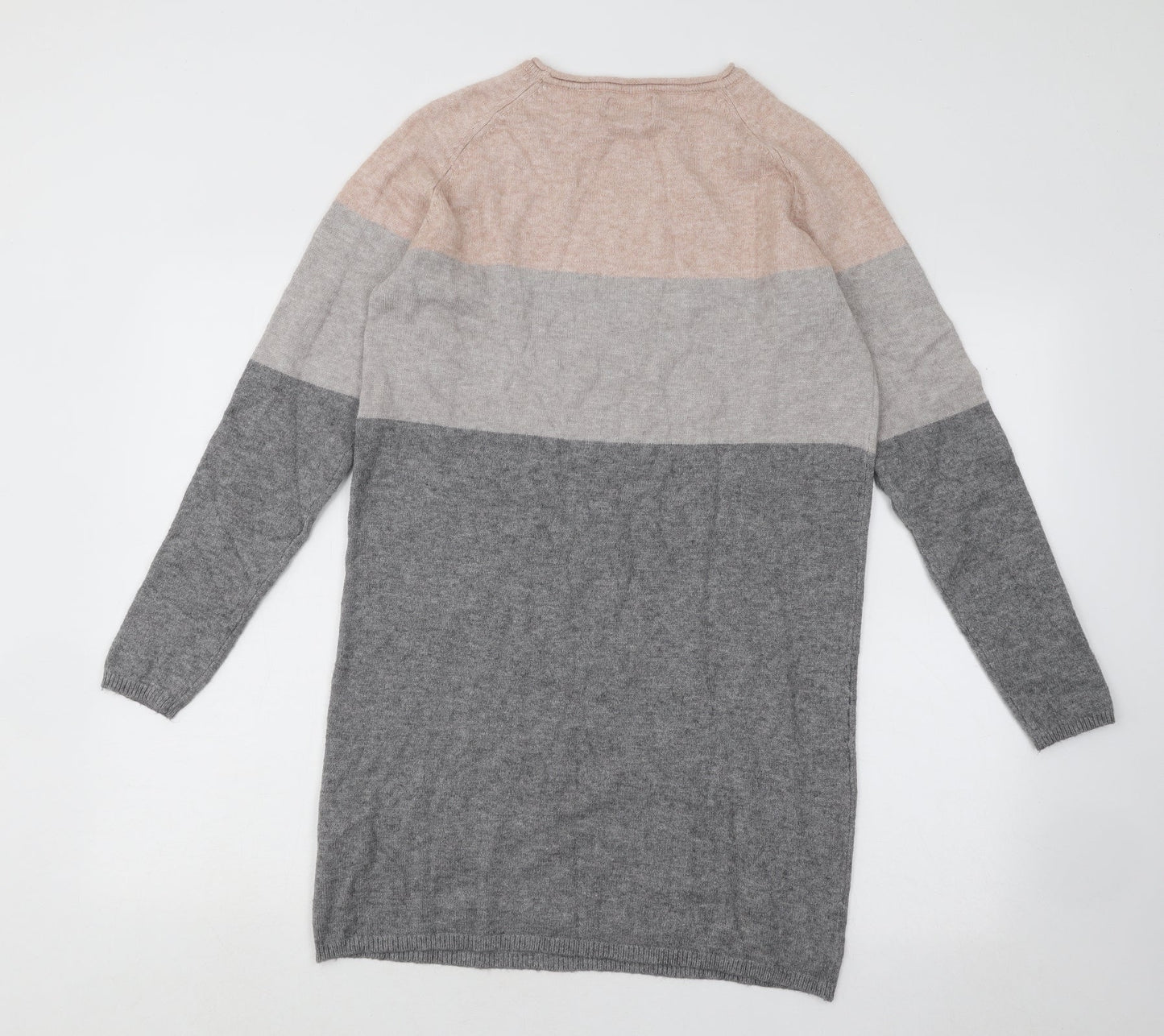 Only Womens Multicoloured Round Neck Acrylic Pullover Jumper Size S