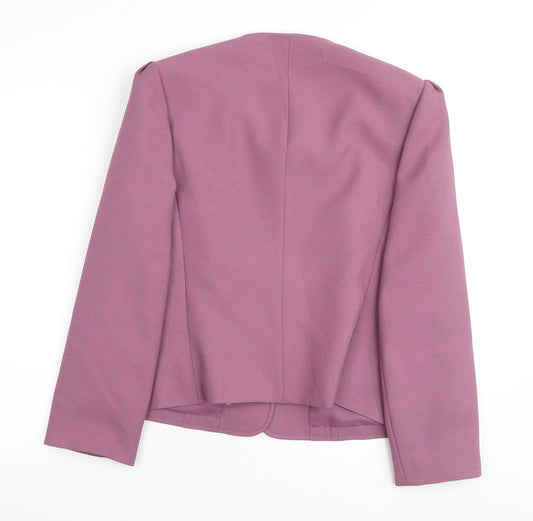 Dereta Womens Pink Polyester Jacket Blazer Size 16