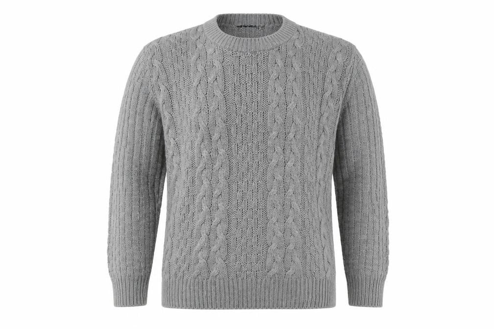 BE JEALOUS Mens Grey Crew Neck Acrylic Pullover Jumper Size M