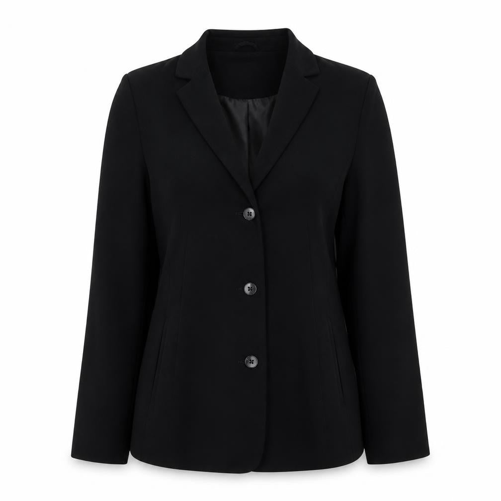 AMARANTO Womens Black Jacket Blazer Size 10 Button