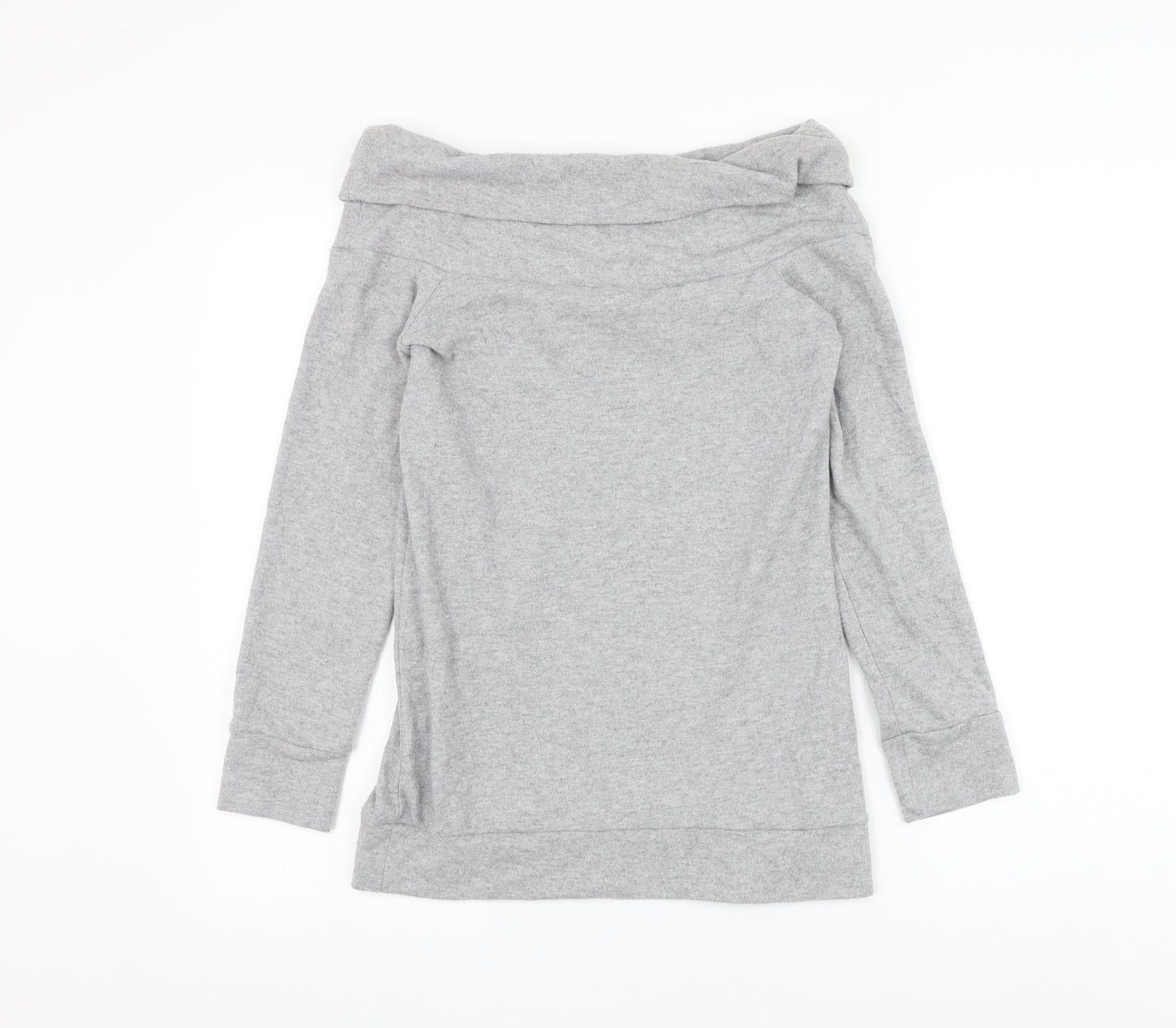 Select Womens Grey Boat Neck Polyester Pullover Jumper Size 10