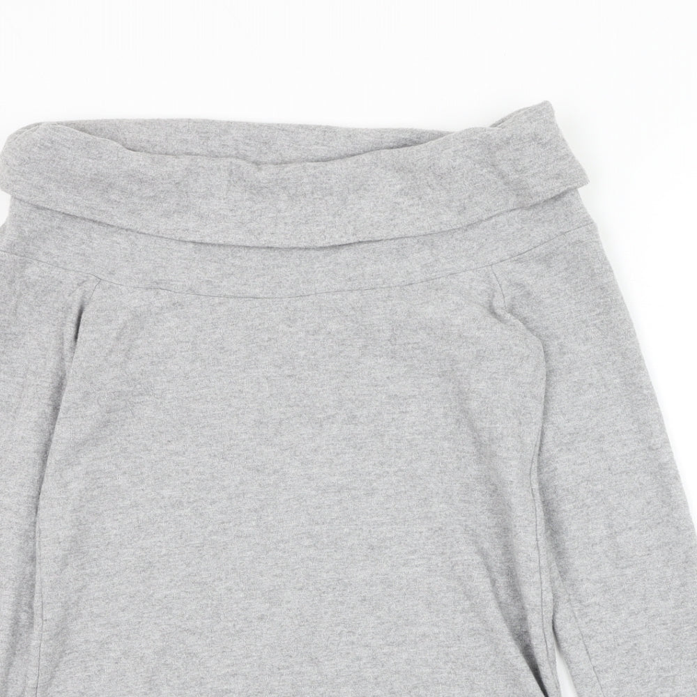 Select Womens Grey Boat Neck Polyester Pullover Jumper Size 10