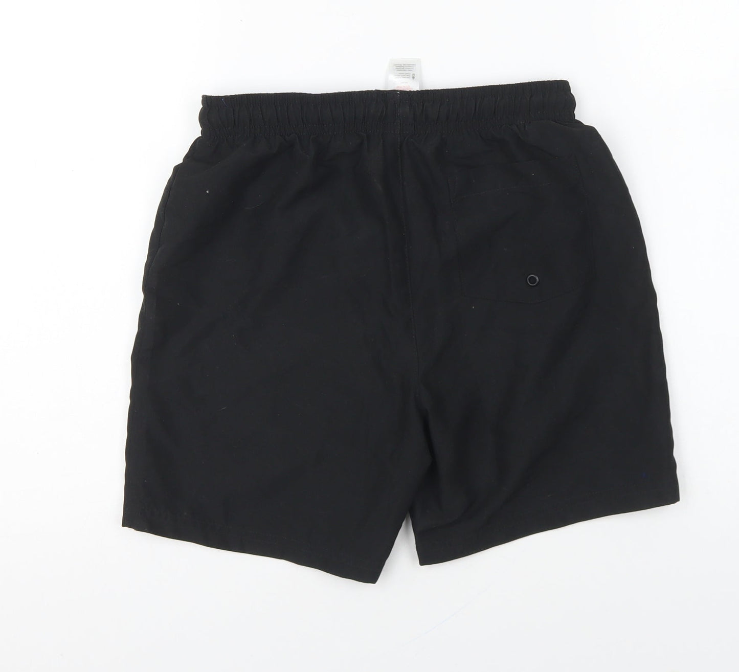 Primark Boys Black Polyester Sweat Shorts Size 9-10 Years Regular Drawstring - Swim Shorts