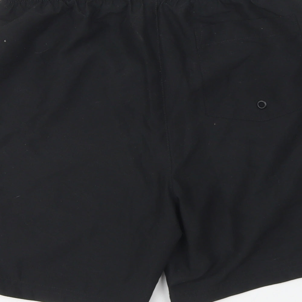 Primark Boys Black Polyester Sweat Shorts Size 9-10 Years Regular Drawstring - Swim Shorts