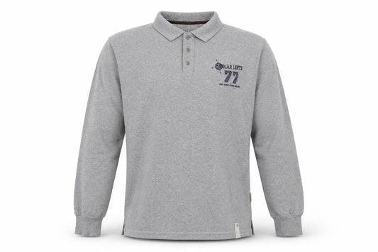 Polar Lights Mens Grey Cotton Polo Size 2XL Collared Button