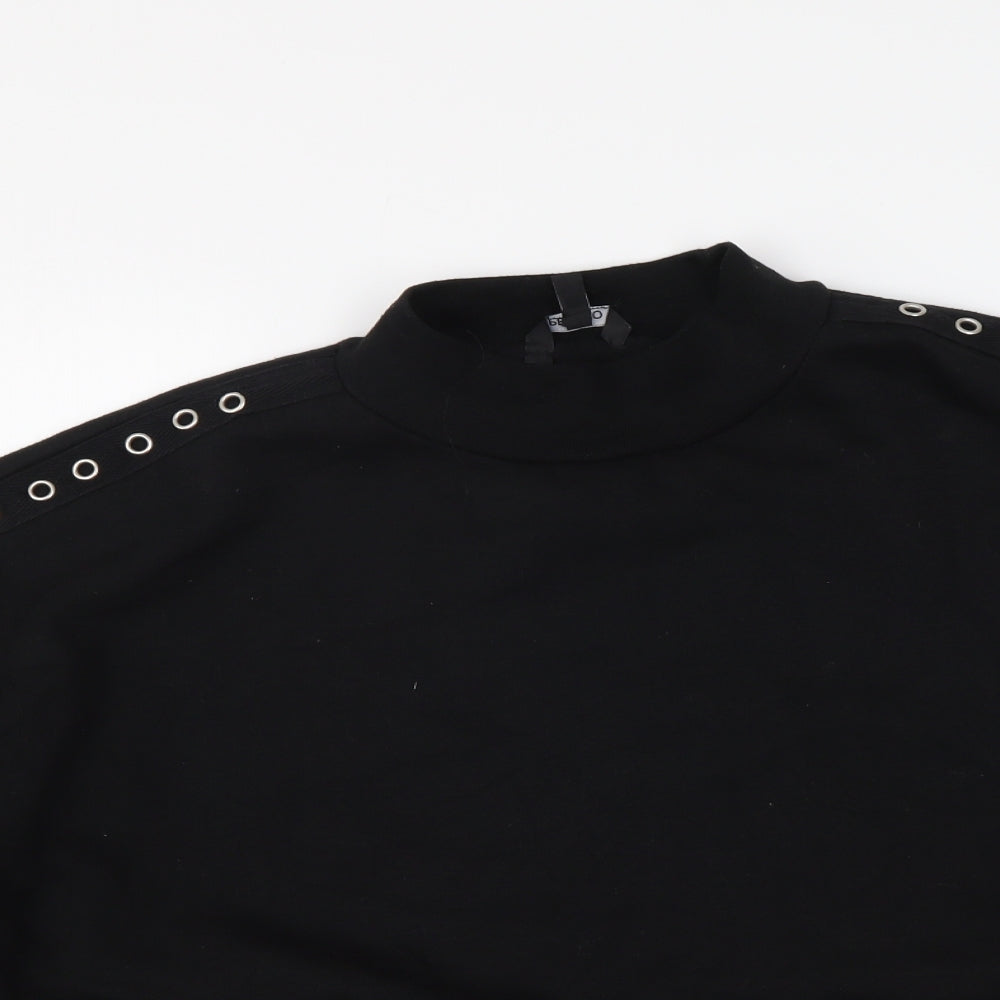 PEP&CO. Womens Black Polyester Pullover Sweatshirt Size 14 Pullover