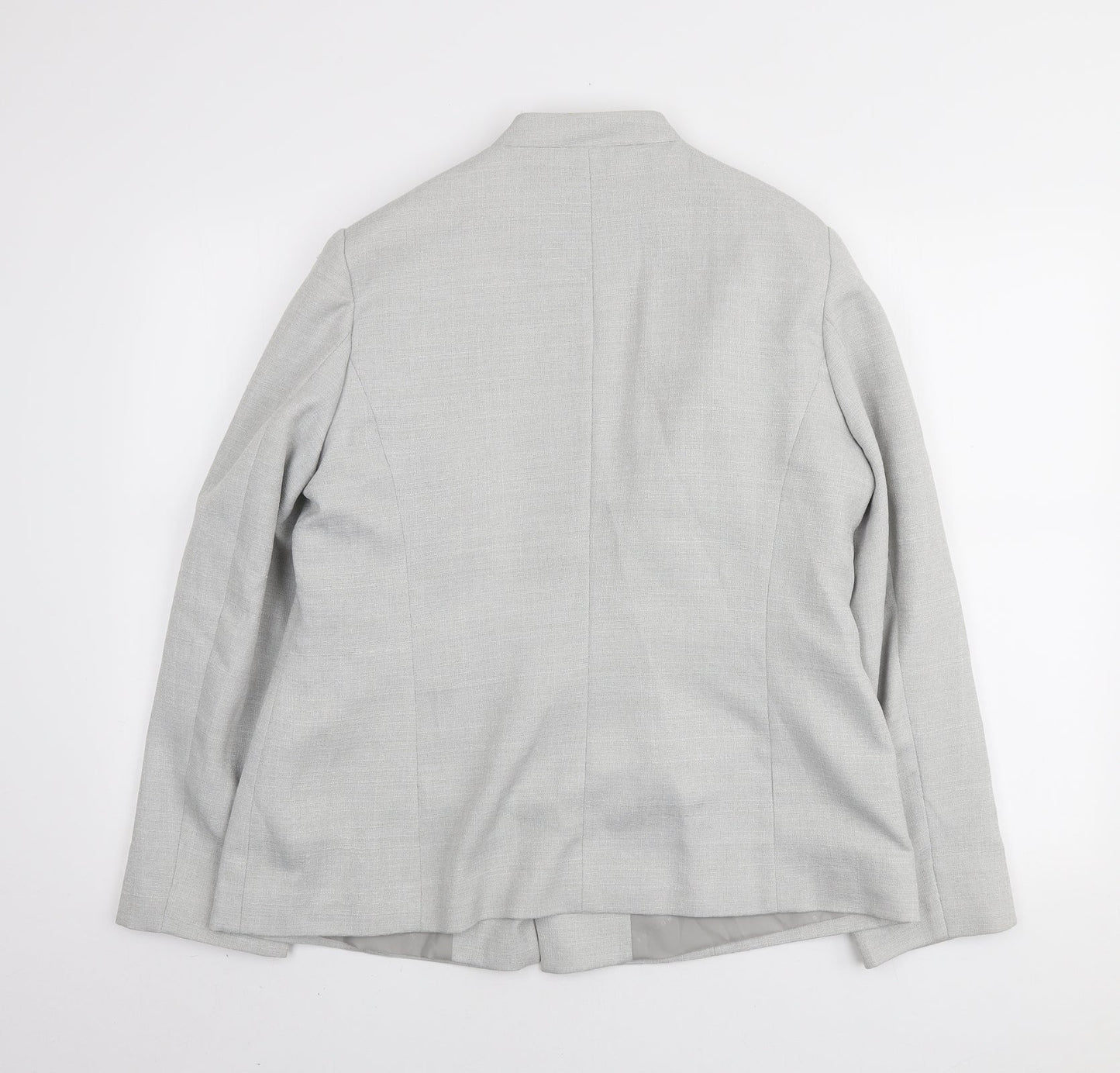Wardrobe Womens Grey Polyester Jacket Blazer Size 16