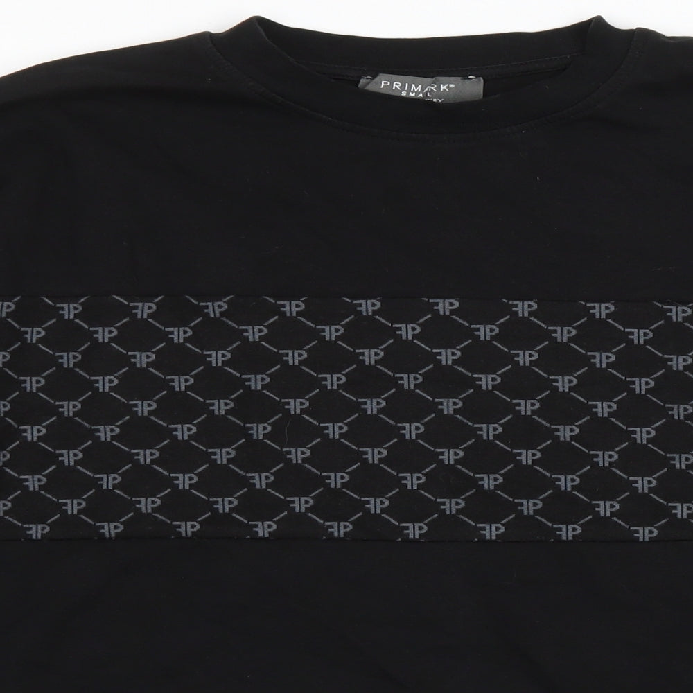 Primark Mens Black Polyester Pullover Sweatshirt Size S - FP