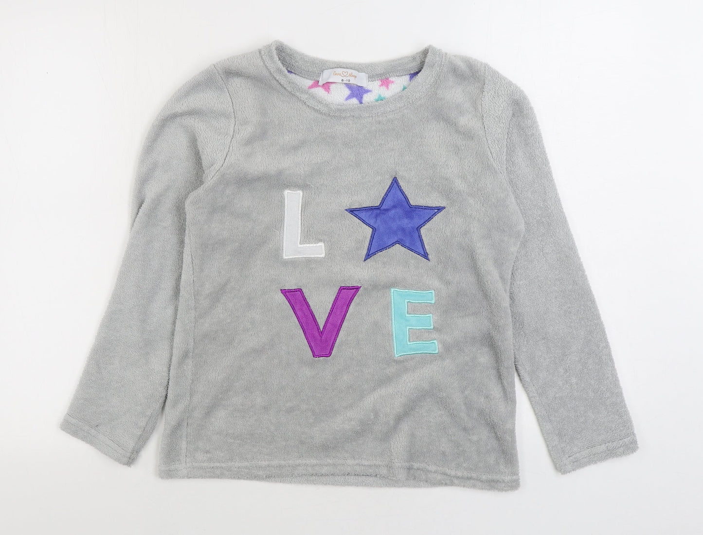 Love To Sleep Womens Grey Solid Polyester Top Pyjama Top Size 8 - Love