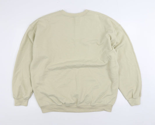 Missy Empire Womens Beige Cotton Pullover Sweatshirt Size 12 Pullover