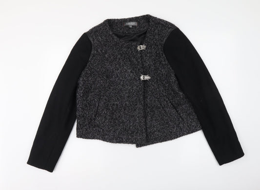 Marks and Spencer Womens Grey Jacket Coat Size 14 Button