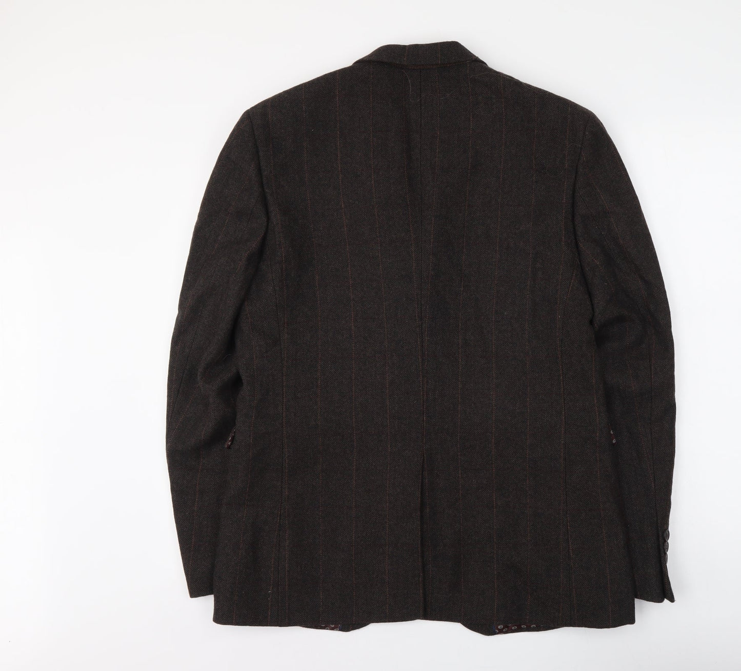 Cedar Wood State Mens Brown Striped Wool Jacket Suit Jacket Size M