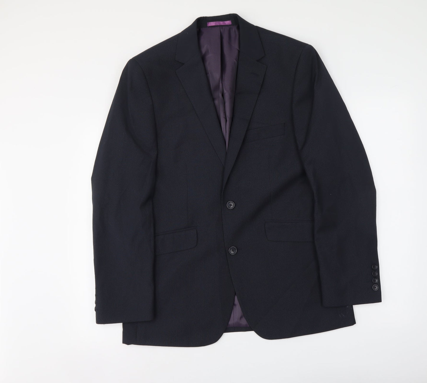 Burton Mens Blue Polyester Jacket Suit Jacket Size M