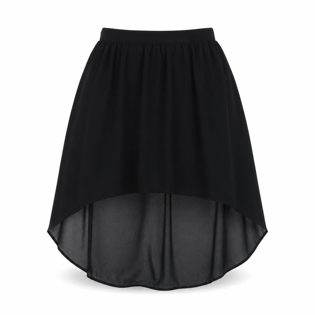 Forever 21 Womens Black Polyester Flare Skirt Size M Zip