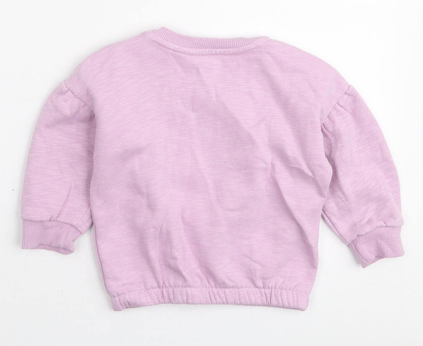 Studio Girls Purple Cotton Pullover Jumper Size 12-18 Months Pullover - Lace frill detail