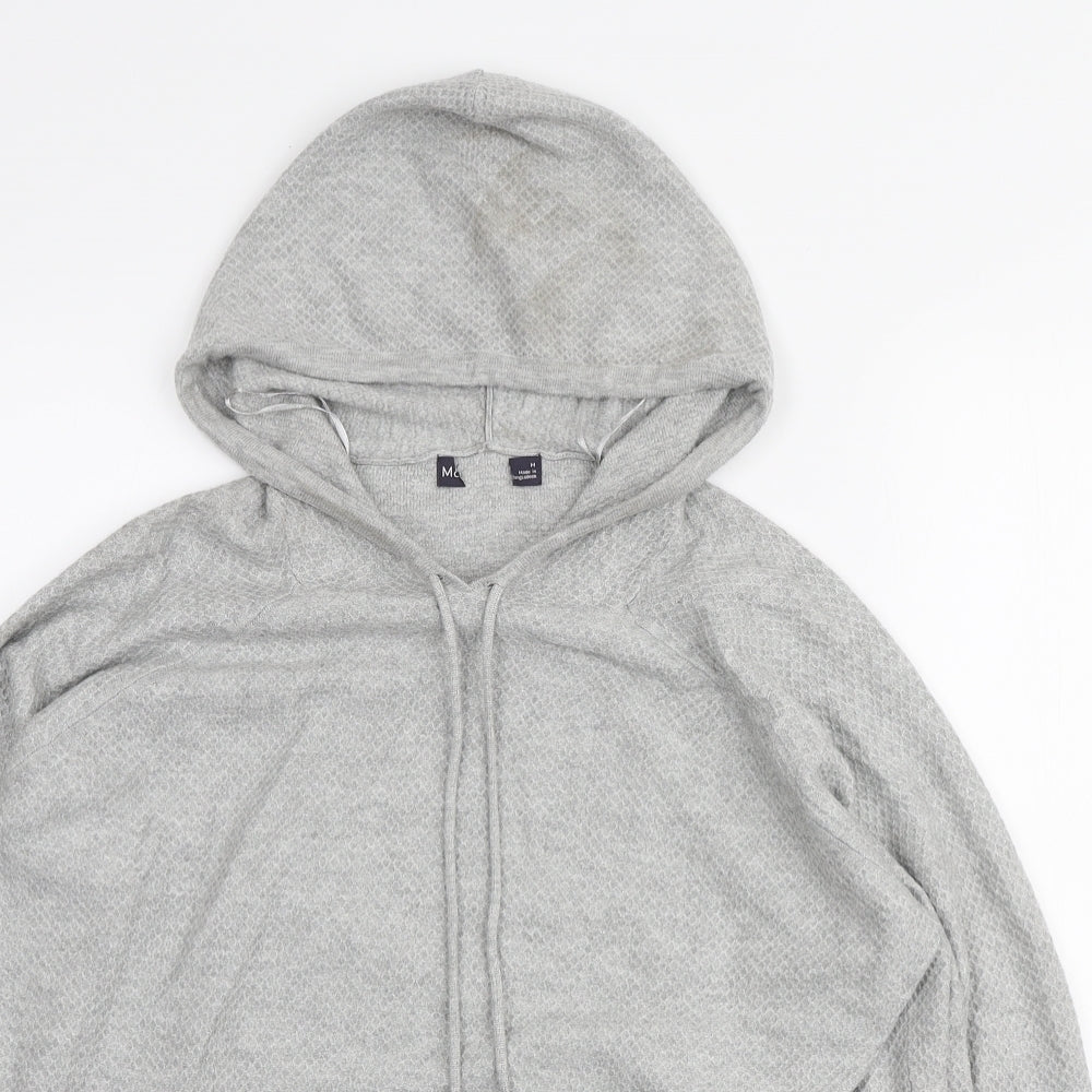 Marks and Spencer Womens Grey Viscose Pullover Hoodie Size M Pullover