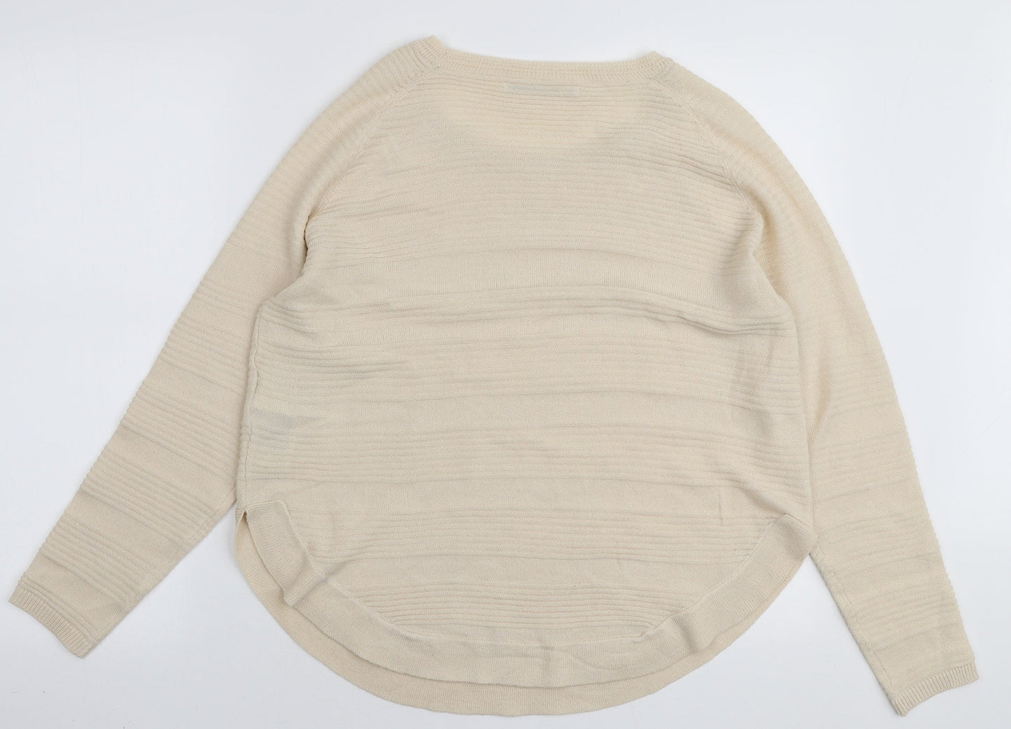 Only Womens Beige Round Neck Acrylic Pullover Jumper Size M